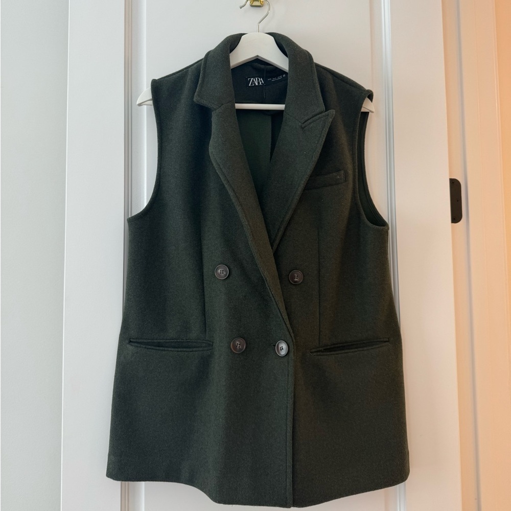 Over sized Zara Green velvet vest